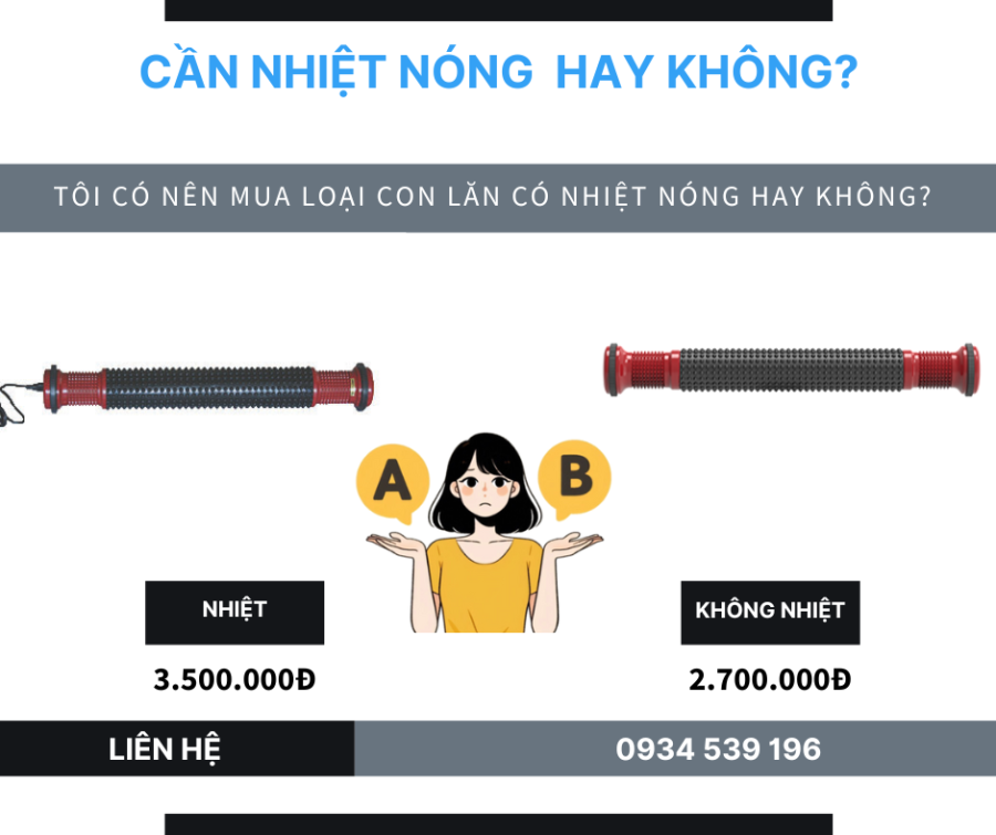 Nên sử dụng con lăn cột sống DOCTOR100 không nhiệt hay có nhiệt nóng?
